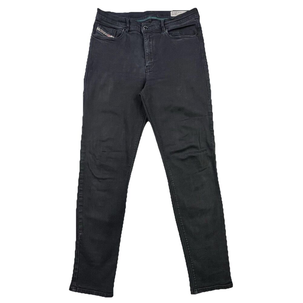 DIESEL Jeans Womens 30x29 Black Highkee Slim Straight High Waist Stretch Cotton